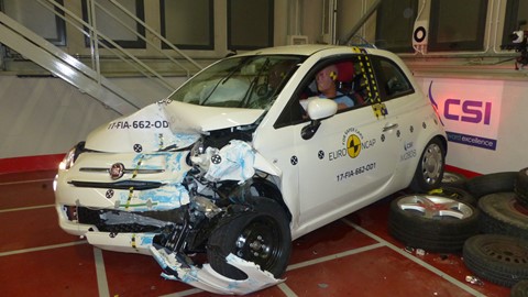 Fiat 500 - Frontal Offset Impact test 2017 - after crash