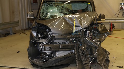 Fiat Doblo - Frontal Offset Impact test 2017 - after crash