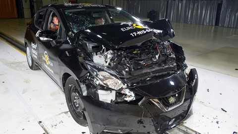 Nissan Micra - Frontal Full Width test 2017 - after crash