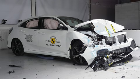 Honda Civic- Frontal Offset Impact test 2017 - after crash