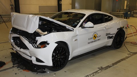 Ford Mustang Reassessment - Frontal Full Width test 2017 - after crash