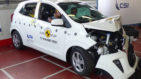 Kia Picanto - Frontal Offset Impact test 2017 - after crash