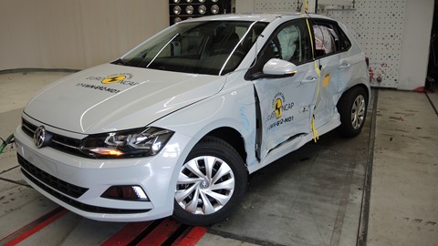 VW Polo - Side crash test 2017 - after crash