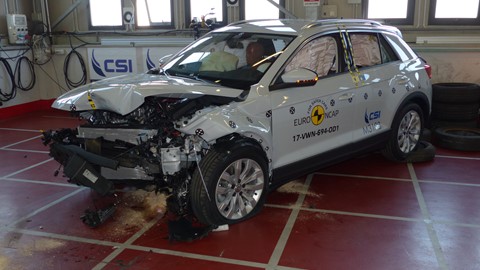 VW T Roc - Frontal Offset Impact test 2017 - after crash