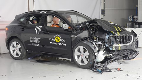 Jaguar E-Pace - Frontal Offset Impact test 2017 - after crash