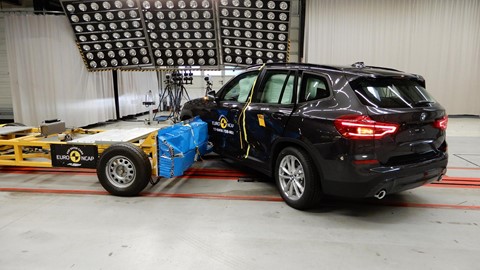 BMW X3 - Side crash test 2017 - after crash