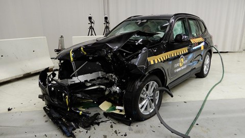 BMW X3 - Frontal Offset Impact test 2017 - after crash