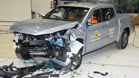 Mercedes-Benz X-Class - Frontal Offset Impact test 2017 - after crash