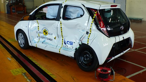 Toyota Aygo - Side crash test 2017 - after crash