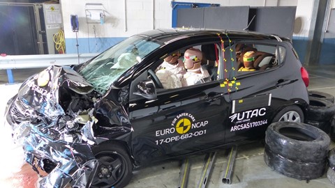 Opel Karl - Frontal Offset Impact test 2017 - after crash