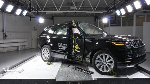 Range Rover Velar - Pole crash test 2017 - after crash