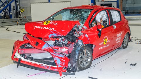 Toyota Yaris - Frontal Offset Impact test 2017 - after crash