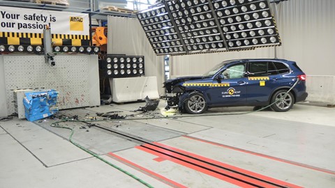 BMW X5 - Frontal Offset Impact test 2018 - after crash
