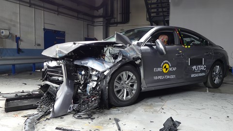 Peugeot 508 - Frontal Offset Impact test 2018 - after crash