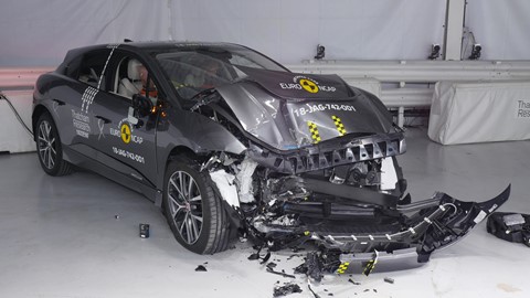 Jaguar I-PACE - Frontal Offset Impact test 2018 - after crash