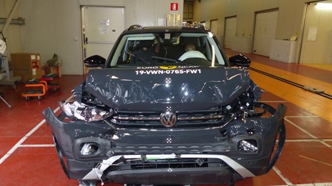 Volkswagen T-Cross - Frontal Full Width test 2019 - after crash