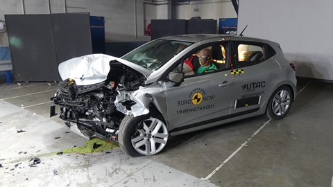 Renault Clio - Frontal Offset Impact test 2019 - after crash