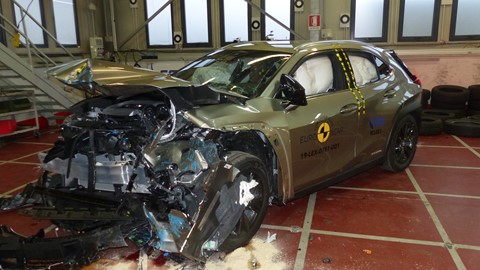 Lexus UX - Frontal Offset Impact test 2019 - after crash
