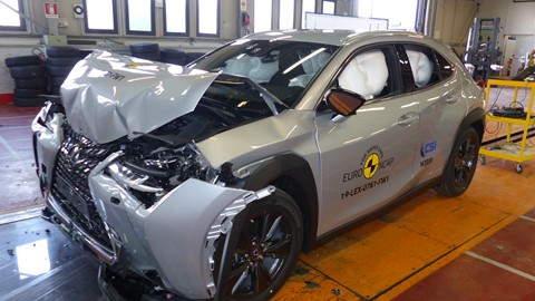 Lexus UX - Frontal Full Width test 2019 - after crash