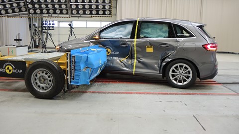 Mercedes-Benz B-Class - Side crash test 2019 - after crash