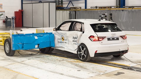 Audi A1 - Side crash test 2019 - after crash