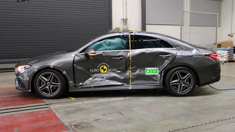 Mercedes-Benz CLA - Side crash test 2019 - after crash