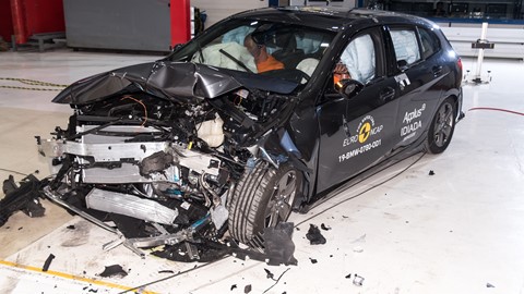 BMW 1 Series - Frontal Offset Impact test 2019 - after crash