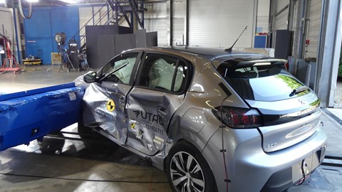 Peugeot 208 - Side crash test 2019 - after crash