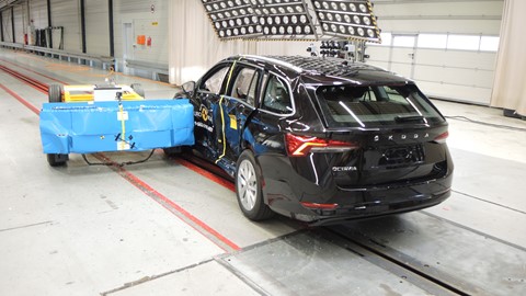 Škoda Octavia - Side crash test 2019 - after crash