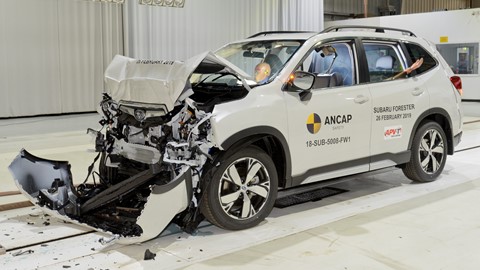 Subaru Forester - Frontal Full Width test 2019 - after crash