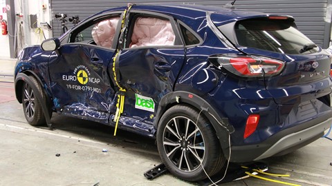 Ford Puma - Side crash test 2019 - after crash