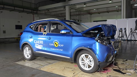 MG ZS EV - Frontal Full Width test 2019 - after crash