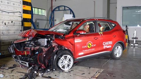MG ZS EV - Frontal Offset Impact test 2019 - after crash