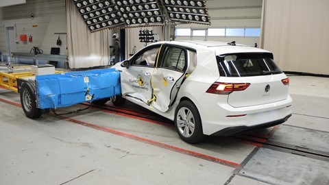 Volkswagen Golf - Side crash test 2019 - after crash