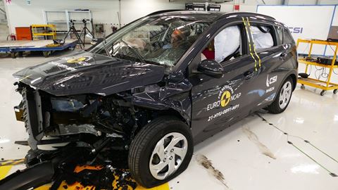 Hyundai BAYON - Mobile Progressive Deformable Barrier test 2021 - after crash