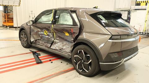 Hyundai IONIQ 5 - Side Mobile Barrier test 2021 - after crash