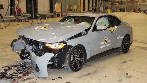 BMW 2 Series Coupé - Mobile Progressive Deformable Barrier test 2022 - after crash