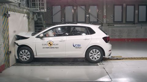 VW Polo - Full Width Rigid Barrier test 2022