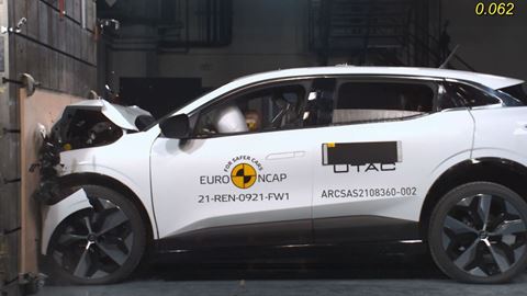 Renault Megane E-Tech - Full Width Rigid Barrier test 2022