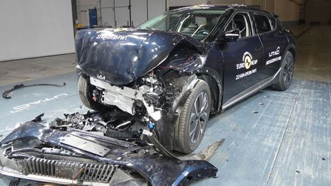 Kia EV6 - Full Width Rigid Barrier test 2022 - after crash