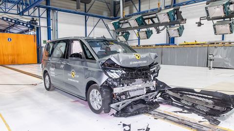 VW Multivan - Full Width Rigid Barrier test 2022 - after crash