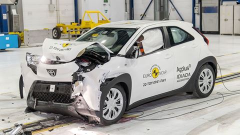 Toyota Aygo X - Full Width Rigid Barrier test 2022 - after crash