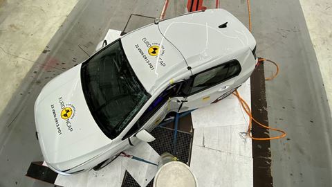 VW Golf - Side Pole test 2022 - after crash