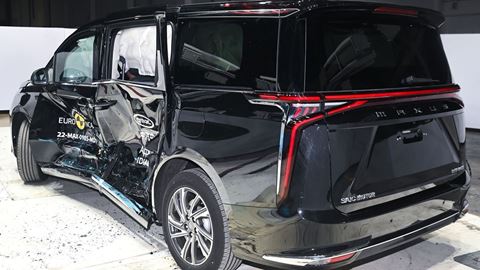 Maxus MIFA 9 - Side Mobile Barrier test 2022 - after crash