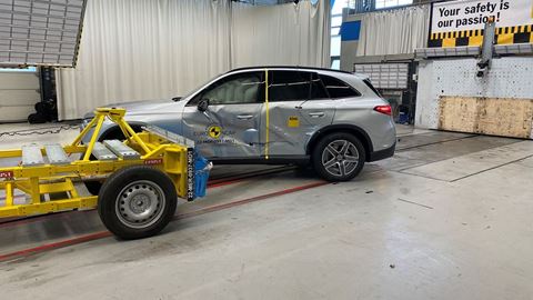 Mercedes-Benz GLC - Side Mobile Barrier test 2022 - after crash