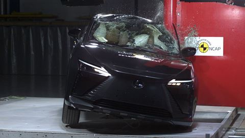 Lexus RZ Side Pole test 2023