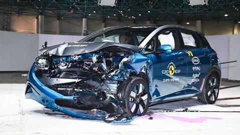 BYD DOLPHIN Mobile Progressive Deformable Barrier test 2023 after crash