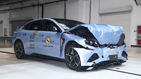 BYD SEAL Full Width Rigid Barrier test 2023 after crash