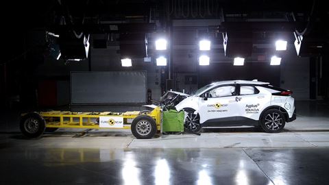 Toyota C HR Mobile Progressive Deformable Barrier test 2024