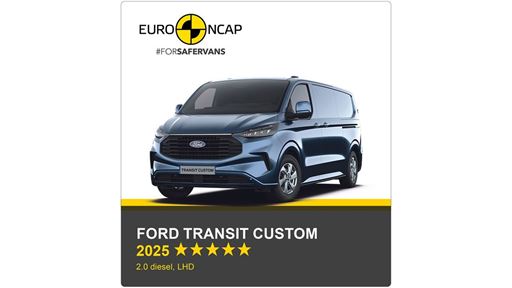 Ford Transit Custom Euro NCAP Commercial Van Safety Results 2025